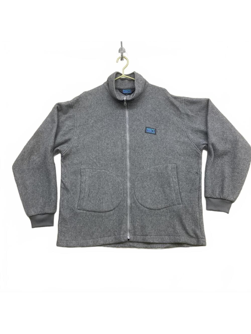Vintage 90's Y2K Misty Mountain Gray Full Zip Fleece Jacket Men's Large